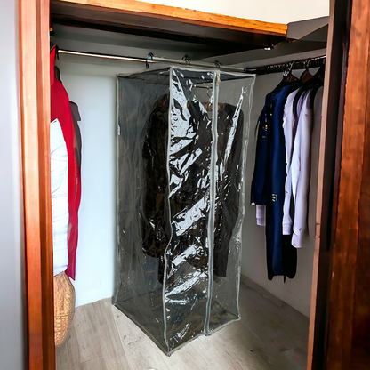 Clear Garment Hanging Closet Organizer (Texture)