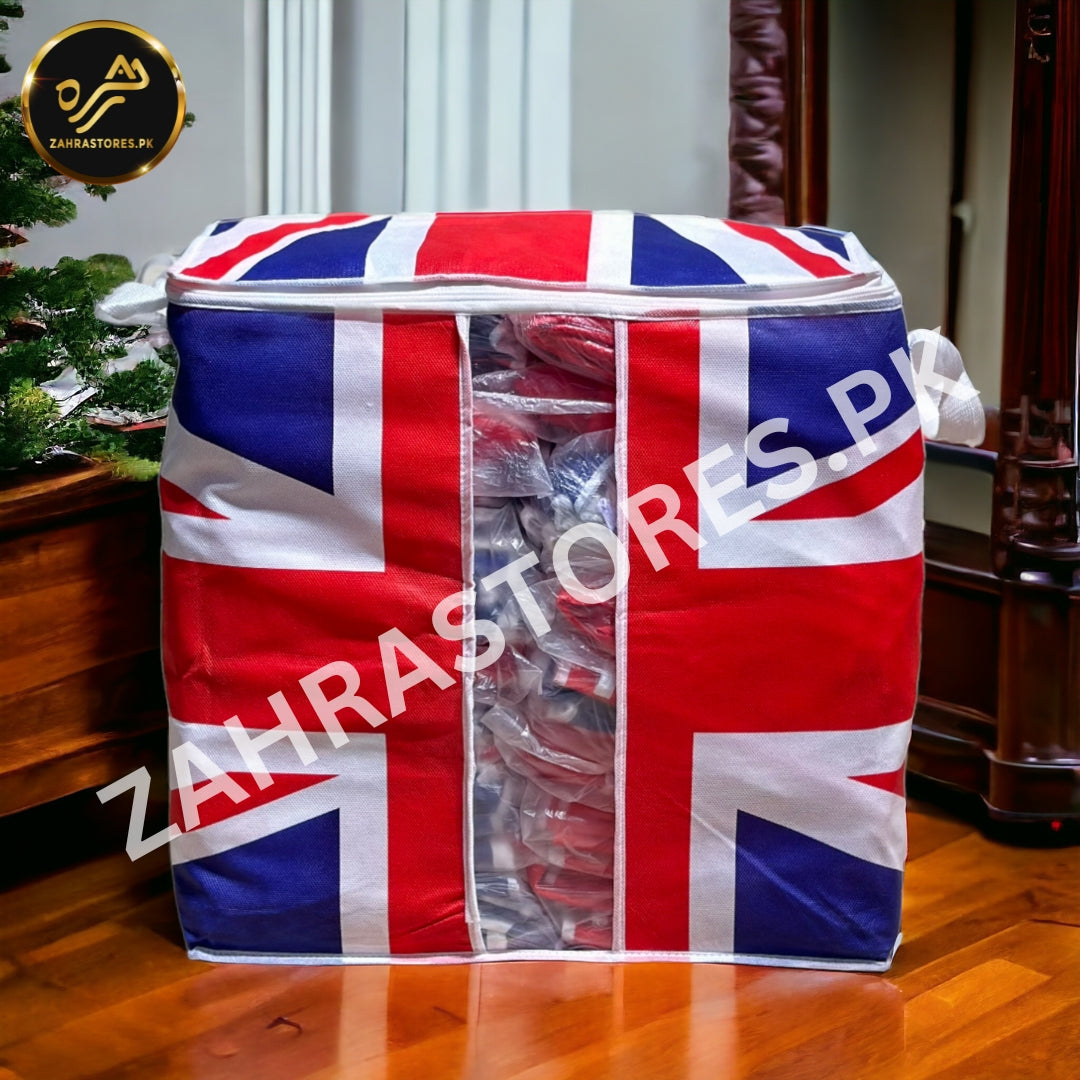 110GSM Cloth Storage Bag 1 Pc (UK Flag)