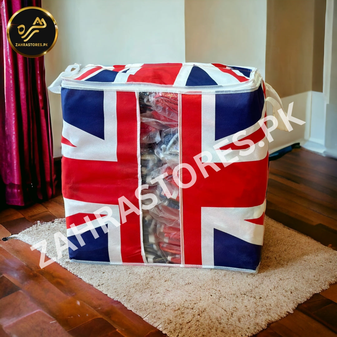 110GSM Cloth Storage Bag 1 Pc (UK Flag)