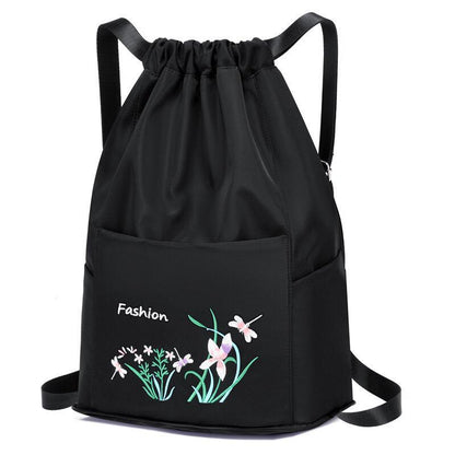 Travel Drawstring Bag (Black)